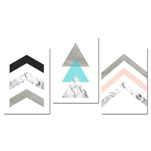 Load image into Gallery viewer, Geometric Marble Arrow Wall Art Canvas Posters Prints Nordic Style Abstract Painting Minimalist Wall Pictures for Living Room - SallyHomey Life's Beautiful