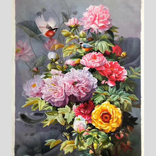 Load image into Gallery viewer, 100% Hand Painted Realistic Peony Flower Oil Painting On Canvas Wall Art Frameless Picture Decoration For Live Room Home Decor