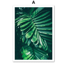 Load image into Gallery viewer, Tropical Monstera Fresh Big Leaf Wall Art Canvas Painting Nordic Posters And Prints Wall Pictures For Living Room Bedroom Decor - SallyHomey Life's Beautiful
