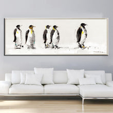 Load image into Gallery viewer, Lovely Animal Landscape Canvas Painting Penguins Digital Print Poster for Living Room Decoration Wall Canvas Art Home Decor Gift - SallyHomey Life's Beautiful