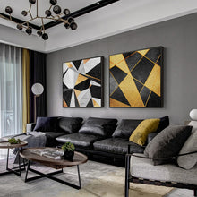 Load image into Gallery viewer, 100% Hand Painted Abstract Polygon Art Oil Painting On Canvas Wall Art Wall Adornment Pictures Painting For Live Room Home Decor