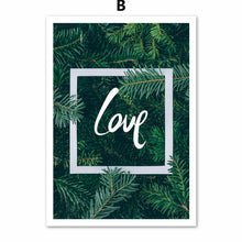 Load image into Gallery viewer, Cypress Leaf Tropical Plant Creative Love Wall Art Canvas Painting Nordic Posters And Prints Wall Pictures For Living Room Decor - SallyHomey Life's Beautiful