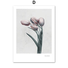 Load image into Gallery viewer, Pink Tulip Pineapple Paradise Bird Flower Wall Art Canvas Painting Nordic Posters And Prints Wall Pictures For Living Room Decor - SallyHomey Life's Beautiful