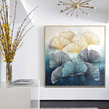 Load image into Gallery viewer, 100% Hand Painted Abstract Golden Tree Art Oil Painting On Canvas Wall Art Frameless Picture Decoration For Live Room Home Decor
