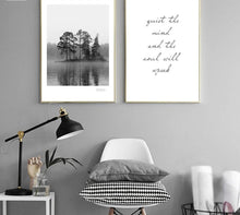 Load image into Gallery viewer, Scandinavian Landscape Canvas Poster Nordic Style Lake Boat Forest Nature Wall Art Print Painting Decoration Pictures Home Decor - SallyHomey Life&#39;s Beautiful