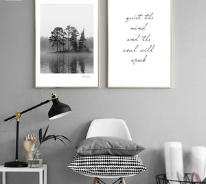Scandinavian Landscape Canvas Poster Nordic Style Lake Boat Forest Nature Wall Art Print Painting Decoration Pictures Home Decor - SallyHomey Life's Beautiful