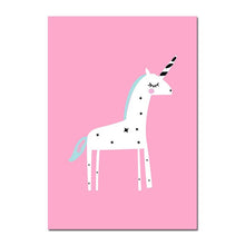 Load image into Gallery viewer, Cartoon Unicorn Flamingo Nursery Posters Prints Wall Art Canvas Painting Picture Nordic Kids Bedroom Decoration - SallyHomey Life's Beautiful