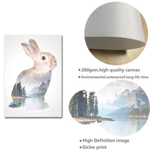 Load image into Gallery viewer, Rabbit Deer Animal Silhouette Poster Prints Minimalism Wall Art Canvas Painting Nordic Style Picture Home Decor - SallyHomey Life's Beautiful