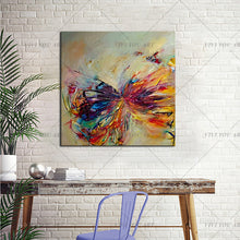 Load image into Gallery viewer, 100% Handpainted Artwork High Quality Modern Wall Art On Canvas Animal Oil Painting Blue Butterfly Hang Pictures Room Decor