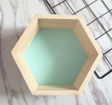 Load image into Gallery viewer, New Kids Baby Nordic Style Wooden Hexagon Storage Shelf Decorative For Kids Room Chamber Shelf Bookshelf Design
