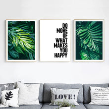 Load image into Gallery viewer, Tropical Monstera Fresh Big Leaf Wall Art Canvas Painting Nordic Posters And Prints Wall Pictures For Living Room Bedroom Decor - SallyHomey Life's Beautiful