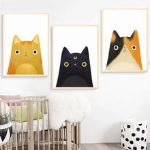 Load image into Gallery viewer, Abstract Cute Cat Pictures for Kids Bedroom - SallyHomey Life&#39;s Beautiful