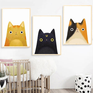 Abstract Cute Cat Pictures for Kids Bedroom - SallyHomey Life's Beautiful