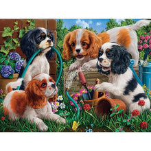Load image into Gallery viewer, DIY 5D Diamond Painting Dog Mosaic Full Round Drill Cross Stitch Rottweiler Animal Diamond Embroidery Rhinestones Wall Sticker - SallyHomey Life's Beautiful
