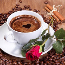 Load image into Gallery viewer, DIY 5D Diamond Painting Flowers Cross Stitch Coffee Cup Full Round Diamond Embroidery Kits Rhinestone Mosaic Home Decor Wall Art