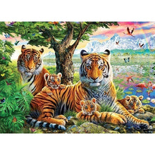 Load image into Gallery viewer, 5D Diamond Painting Tiger Cross Stitch DIY Diamond Embroidery Mosaic Animal Patterns Rhinestone Kits Full Round Drill Home Decor - SallyHomey Life's Beautiful