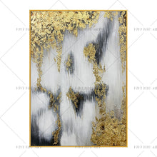 Load image into Gallery viewer, Bright luxury gold foil decorative oil painting handpainted abstract oil painting modern living room Bedroom Home Decor