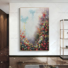 Load image into Gallery viewer,   100% Hand Painted  Beautiful Flower Ring Abstract Painting  Modern Art Picture For Living Room Modern Cuadros Canvas Art High Quality