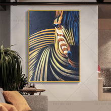 Load image into Gallery viewer, 100% Hand Painted Gold Animal Zebra Abstract Painting  Modern Art Picture For Living Room Modern Cuadros Canvas Art High Quality