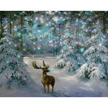 Load image into Gallery viewer, DIY 5D Diamond Painting Deer In Nature Forest Full Round Mosaic Animal Diamond Embroidery Cross Stitch Mosaic Rhinestones Decor - SallyHomey Life's Beautiful