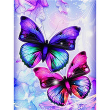 Load image into Gallery viewer, DIY 5D Diamond Painting Butterfly Animal Mosaic Full Round Rhinestone Diamond Embroidery Flowers Cross Stitch Kits Home Decor - SallyHomey Life's Beautiful