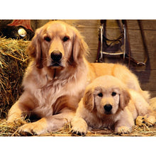 Load image into Gallery viewer, DIY 5D Diamond Painting Golden Retriever Dog Diamond Embroidery Cross Stitch Kits Animal Mosaic Full Round Rhinestone Home Decor - SallyHomey Life's Beautiful