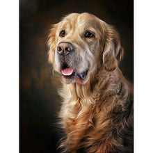 Load image into Gallery viewer, DIY 5D Diamond Painting Golden Retriever Dog Full Round Drill Cross Stitch Diamond Embroidery Animal Mosaic Rhinestones Decor