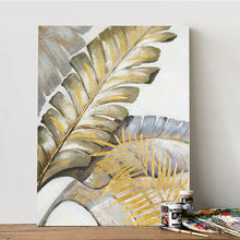 Load image into Gallery viewer, 100% Hand Painted Abstract leaves Art Oil Painting On Canvas Wall Art Frameless Picture Decoration For Live Room Home Decor Gift