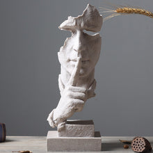 Load image into Gallery viewer, Nordic Silence Is Gold Statue Resin Abstract Sculpture Figurine Home Decoration Modern Art Office Desk Decoration Wedding Gifts