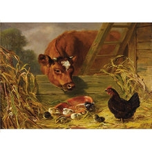 Load image into Gallery viewer, DIY 5D Diamond Painting Cow Cross Stitch Paintings Full Round Diamond Embroidery Farm Animal Mosaic Rhinestone Wall Sticker Gift - SallyHomey Life's Beautiful