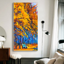Load image into Gallery viewer, 100% Hand Painted Abstract Golden Grove Painting On Canvas Wall Art Frameless Picture Decoration For Live Room Home Decor Gift