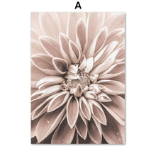 Load image into Gallery viewer, Pink Dahlia Close Up Poster Blooming Rose Nordic Posters And Prints Wall Art Canvas PaintingWall Pictures For Living Room Decor - SallyHomey Life's Beautiful