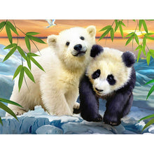 Load image into Gallery viewer, 5D Diamond Painting Panda Green Bamboo Animal Round Full Drill Cartoon Children DIY Mosaic Embroidery Cross Stitch Rhinestone