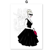 Load image into Gallery viewer, Perfume Flower Book High Heels Bag Girl  Wall Art Canvas Painting Nordic Posters And Prints Wall Pictures For Living Room Decor - SallyHomey Life's Beautiful