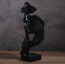 Load image into Gallery viewer, Silence Is A Gold Figure Abstract Crafts Ornaments Living Room Tv Cabinet Wine Cabinet Home Resin Crafts Home Decoration
