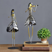 Load image into Gallery viewer, Metal Female band Model Home Decoration Living Room Cafe Showcase Crafts Set Figurines Halloween Christmas Wedding Decor Gift