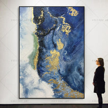 Load image into Gallery viewer,   100% Hand Painted Water Sky Sea View Abstract Painting  Modern Art Picture For Living Room Modern Cuadros Canvas Art High Quality