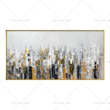 Load image into Gallery viewer, 100% Hand Painted Busy City Painting  Modern Art Picture For Living Room Modern Cuadros Canvas Art High Quality