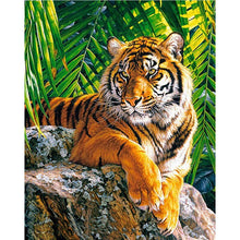 Load image into Gallery viewer, 5D DIY Diamond Painting Tiger Cross Stitch Full Round Drill Mosaic Animal Diamond Embroidery Manual Art Gift Home Decor Wall - SallyHomey Life's Beautiful