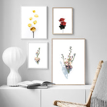 Load image into Gallery viewer, Tulip Rose Flower Plant Scandinavian Wall Art Print Canvas Painting Nordic Posters And Prints Wall Pictures For Living Room - SallyHomey Life's Beautiful