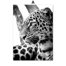 Load image into Gallery viewer, Lion Elephant Leopard Tropical Plant Wall Art Canvas Painting Nordic Posters And Prints Wall Pictures For Living Room Home Decor - SallyHomey Life's Beautiful