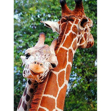 Load image into Gallery viewer, 5D Diamond Painting Cross Stitch DIY Giraffe Full Round Drill Daimond Embroidery Rhinestone Kits Mosaic Animal Wall Art - SallyHomey Life's Beautiful