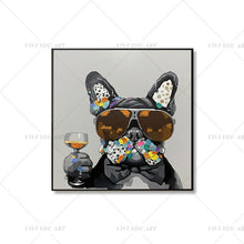 Load image into Gallery viewer, 100% Hand Painted  Cute Dog Abstract Modern Art Picture For Living Room Modern Cuadros Canvas Art High Quality