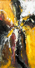 Load image into Gallery viewer, Vertical modern abstract original artwork oil painting on canvas handmade decorative pictures yellow black grey for living room - SallyHomey Life's Beautiful