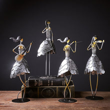 Load image into Gallery viewer, Metal Female band Model Home Decoration Living Room Cafe Showcase Crafts Set Figurines Halloween Christmas Wedding Decor Gift