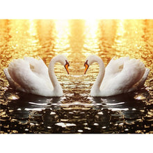 Load image into Gallery viewer, DIY 5D Diamond Painting Swan Landscape Full Round Diamond Embroidery Animal Mosaic Rhinestones Cross Stitch Picture Home Decor - SallyHomey Life's Beautiful