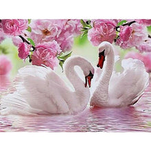 Load image into Gallery viewer, DIY 5D Diamond Painting Swan Landscape Full Round Diamond Embroidery Animal Mosaic Rhinestones Cross Stitch Picture Home Decor - SallyHomey Life's Beautiful