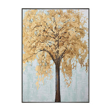 Load image into Gallery viewer, 100% Hand Painted Abstract Golden Tree Painting On Canvas Wall Art Frameless Picture Decoration For Live Room Home Decor Gift