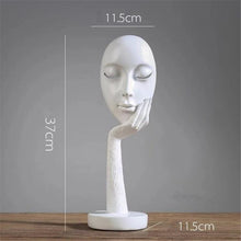 Load image into Gallery viewer, Modern Human Meditators Abstract Lady Face Character Resin Statues Sculpture Art Crafts Figurine Home Decorative Display