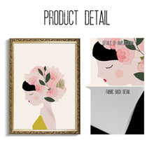 Load image into Gallery viewer, Fashion Girl Flower Beach Minimalism Wall Art Canvas Painting Nordic Posters And Prints Wall Pictures For Living Room Decor - SallyHomey Life's Beautiful